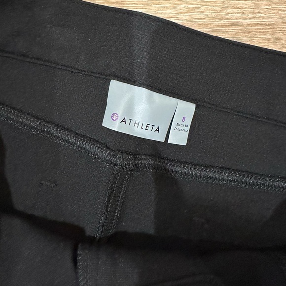 NWOT Athleta Black Zipper Stretch Skinny Pants - Picture 5 of 5